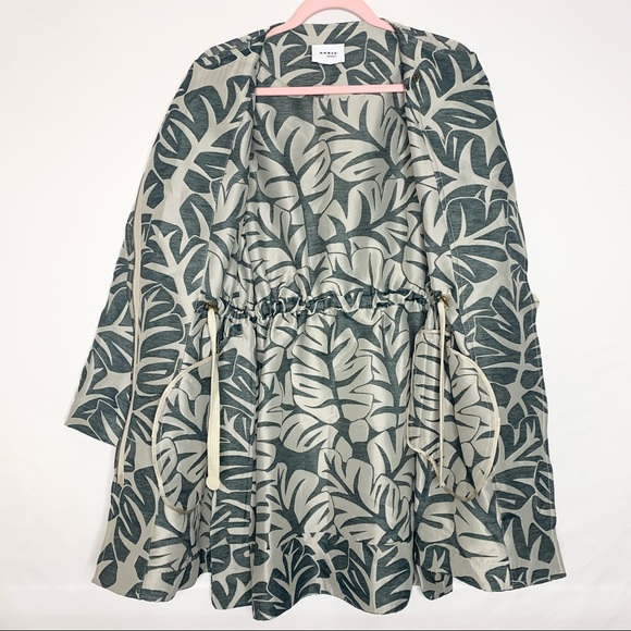 Akris Punto Tropical Leaf Jacquard Hidden Zip Coat - Picture 9 of 11